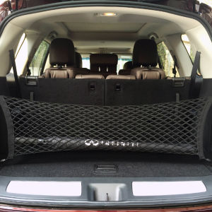 2-Layer Car Trunk Mesh Organizer 90x30cm Durable Storage Net Bag with Adjustable Straps Vehicle Accessories for Cargo Management