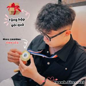 Chứng Chỉ Tình Yêu Dạng HUY CHƯƠNG In Theo Yêu Cầu Huân Chương Tình Bạn Quà Tặng Bạn Trai Bạn Gái Nhân Ngày Kỷ Niệm in ảnh Thảo Mei