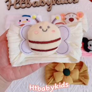 Băng Đô Tai Ong Bằng Vải Cotton Co Giãn Dễ Thương Dành Cho Bé