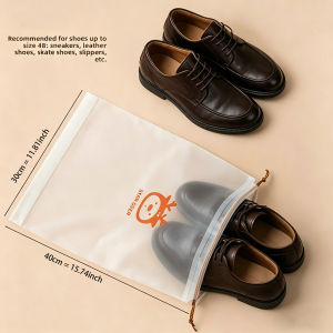 10Pcs Dust-Proof Shoes Storage Bags Transparent Moisture-proof Travel Shoe Bag Clothing Classified Hanging Bags Drawstring Bag