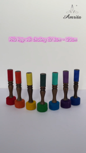 [Amrita] Chày luân xa Nepal đánh chuông đồng 2 đầu loại bông cứng 4cm - Chày gõ chuông - Chày Đánh Chuông - CXNP43