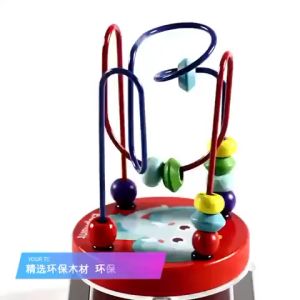 Mainan Anak Mini Round Beads Mainan Edukasi Jalur Kawat Mainan Kayu Wire Maze Game / Puzzle Manik Kawat