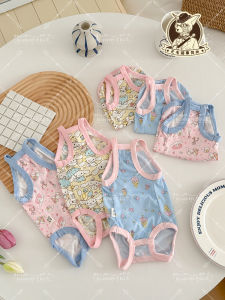 Pure Cotton Mesh Breathable Cat Vest Summer No Hair German Pet Cat Abidjon Short Cat Four Leg Clothes Strap Vest Cat Clothes