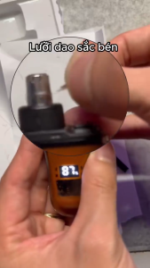 Tông Đơ Cắt Tỉa Lông Mũi Điện Mini UNKO Máy tỉa lông mũi Có Màn Hình LCD An Toàn Cho Da Lưỡi Kép Đôi Kháng nước