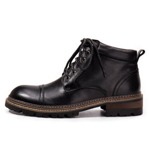 Western Style GOOD YEAR Mens Workwear Boots Leisure High-Top Platform Handmade Genuine Leather British Knight Dr. Martens Boots MENS Boot