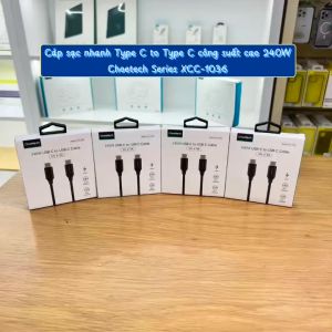 Cáp sạc nhanh Type C to Type C công suất cao 240w Choetech Series XCC-1035/ XCC-1036