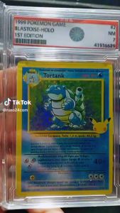Thẻ Pokémon Rùa nước tiến hóa cấp 3 1999 POKEMON GAME BLASTOISE-HOLO 1ST EDITION #2 NM 7 41936689 tặng kèm bảo vệ PSA như hình D29 1-3 2790