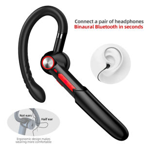 ME-100 Single Wireless Ear-Hook Bluetooth 5.0 Touch Control Earphone Noise Canceling Stereo Headset for Huawei Samsung Oppo