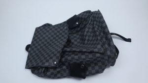 TUFF 83CW006 PU Leather Laptop Backpack | Black Square Travel Work