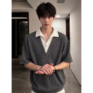 ZHUOCAN | Short Sleeve Polo-style T-shirt