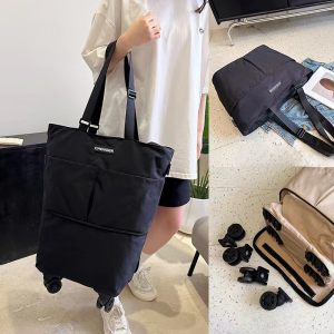 RVZ Travel Bag with Wheels Super Large Capacity Handy Luggage Bag Portable Expandable Storage Bag for Short Trips for Women