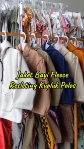 Jaket Bayi Anak fleece SAKU Resleting Kupluk Kepala POLOS HBc SNI Size 6-18 Bulan ZJK09