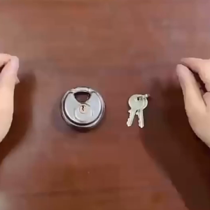 Stainless Steel Disc Padlock With 2keys For Mini Disc Brake Lock Bicycle Anti-Theft Lock Security Padlock