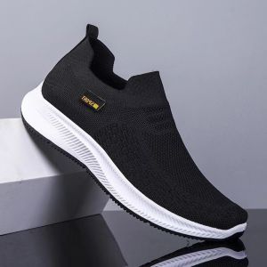 Old Beijing Cloth Shoes Summer Mens Shoes New Arrival Slip-on Shoes Casual Sneaker Soft Sole Shoes Breathable Bean Bag Mesh Shoes