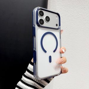 szhaiyu | Magnetic Matte Fashion Phone Case For iPhone 18 17 16 15 14 13 Pro Max 16Pro 15Pro Shockproof TPU Acrylic Protect Back Cover