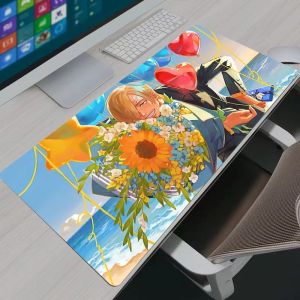 Bandai | Mouse Pad Notbook Gamer Large Keyboard NonSlip Rubber Computer Carpet Desk Mat PC Gamer One Piece Sanji MousePad Youth Gifts