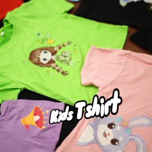 Baju T shirt Budak Perempuan Lengan Pendek Tshirt Kids Girl Short Sleeve 3-12 Years