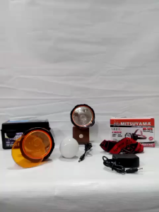 SENTER KEPALA MITSUYAMA MS-147 BONUS BHOLAM 80W CAHAYA PUTIH/KUNING +Bohlam 7Watt - PUTIH