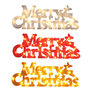 Merry Christmas Fairy Light String Garland Christmas Decoration Christmas LED Letter Tag Home Decoration New Year Xmas Gift