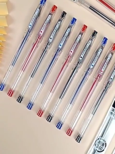 【SG】GENVANA 12PCS Full Needle Tube Gel Pen Set 0.5mm / Fast Dry Pen / Black Pen / Red Pen / Gel Pen / Neutral Pen