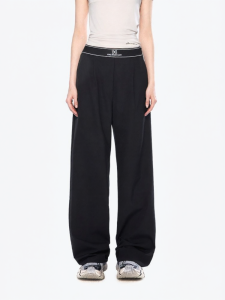 ANN ANDELMAN | Casual Straight Long Pants Elastic Waist