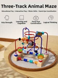 UP DUCK | Early Education Wooden Beads and Stringing Toy