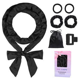 ชุดม้วนผมซาตินแบบไม่ใช้ความร้อน สำหรับม้วนผมข้ามคืน พร้อมที่คาดผมสำหรับผู้หญิง ผมยาวและผมปานกลาง