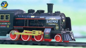 180CM Retro Rail Train Toys Simulation Train Track With Steam Music Light Electric Car Toys Gift For Boys