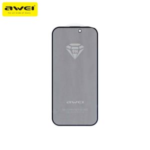 Awei iP-16Pro Screen Protector Tempered Glass Anti Peeping Finger Print  Sensitivy Touch HD Hardness