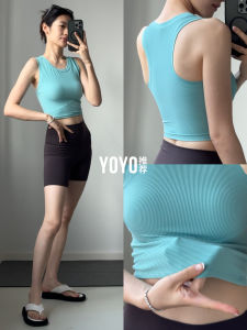 Áo Tập Yoga Nữ Có Đệm Ngực Yoyo 2025 Mới Áo Tập Pilates Thể Thao Thường Ngày Thoáng Khí Thấm Hút Ẩm Bằng Nylon Và Lycra