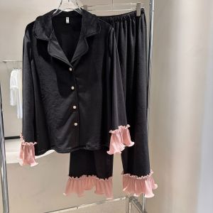Elegant Island Velvet Sleepwear Set for Women Autumn Winter New Arrival Sweet Luxury Home Clothes with Lace Trimmings Outerwear