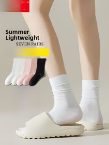 JIAZINI | Cotton Summer Lightweight Long Socks for Women