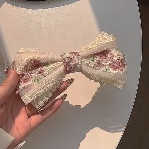 P-097 | JEPIT RAMBUT PITA WANITA KOREA MOTIF MAWAR BORDIR/PITA RAMBUT KOREA/JEPITAN RAMBUT WANITA KOREA