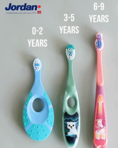 Jordan Kids Step Teens Toothbrush (Step 1/Step 2/Step 3/Step Teen) - Random Color
