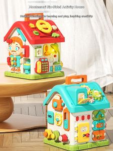 Borledor | Montessori Educational Busy House 6 Sided Focus Training Toy for Toddlers
