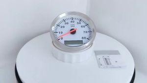 RHAXEL 85mm (3 3/8) Tachometer Tacho Gauge 3000 4000 6000 8000 RPM for Tractor UTV ATV Boat with Red Backlight 12V 24V