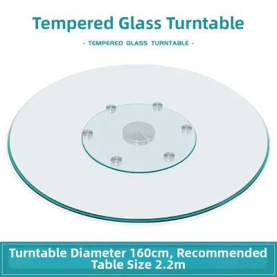 SHANNAIER | Heat Resistant Tempered Glass Rotating Dining Table