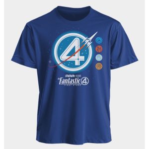 Marvel Mens and Womens T-shirts The Fantastic 4 Summer American Spring and Autumn Basic Loose Sporty Oversized Short-sleeved