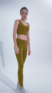 alo yoga ชุดกางเกงโยคะผู้หญิงจากไลคร่า ยกสะโพกเอวสูง กางเกงยาวกลางแจ้ง กระชับสัดส่วน ยกสะโพก กางเกงกีฬาฟิตเนสฤดูใบไม้ร่วง