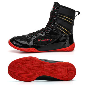Childrens Martial Arts Shoes Professional Boxing Wrestling Sambo Fitness Combat Training Shoes Boys Girls Kids Fighting Shoes