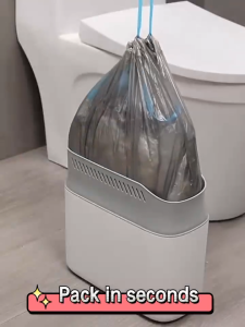 Ecoco รูปร่างถังขยะในครัวเรือน ห้องน้ำ ห้องครัว ความจุขดังนี้พิเศษ พร้อมฝาปิด บรรจุอัตโนมัติ