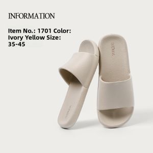 MONLEYTA | Italian Bathroom Slippers Bathing Anti-slip Special Ladies Home Leather Texture EVA Quick Dry Deodorant Silent Men Sandals