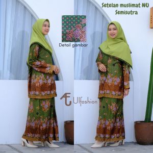 Setelan Muslimat NU Setelan Blouse Dan Rok Batik Muslimat NU Bahan Sanwos Dan Semisutra