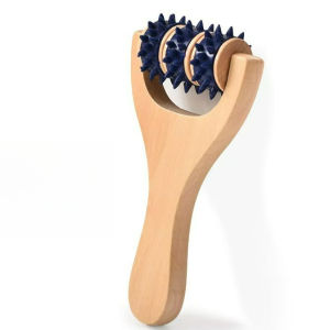 Wooden Massage Roller Set | Handheld Body & Foot Massager for Neck Back Legs | Muscle Relief Tool for Home & Office Use