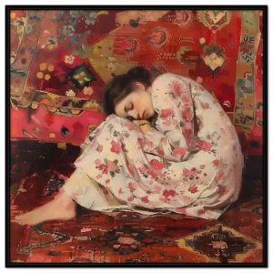 Tranh cô gái đẹp đang ngủ tranh treo tường tranh dán tường CGI - 429