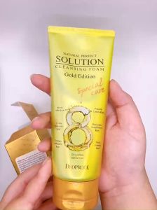 Sữa rửa mặt tinh chất vàng Deoproce Natural Perfect Solution Cleansing Foam Gold Edition 170g