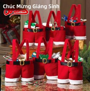 Túi Quà Giáng Sinh Thiết Kế Hình Ông Già Noel Có Thể Tái Sử Dụng Túi Đựng Kẹo Quà Tặng Cho Bữa Tiệc Ngày Lễ Đồ Nhét Tất Giáng Sinh