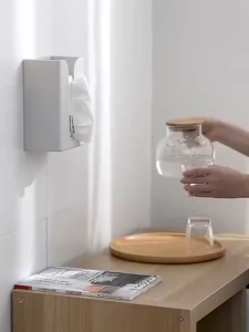 Bathroom Tissue Rack Without Punching Wall-Mounted Tissue Box Holder Paste-Type Storage Box Roll