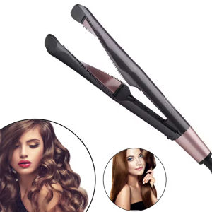 LCD Temperature Display Tourmaline Ceramics Hair Curling Straightening Set PTC Persistence Twisted Straight Curler for Styling