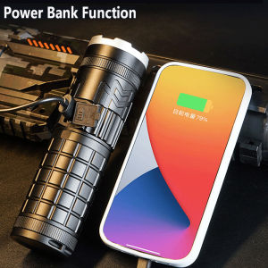 2024 White Laser Light Zoom Flashlight heavy duty japan police torchlight super bright flash lights rechargeable emergency light portable lamp for camping outdoor light waterproof led flashlight waterproof original touchlight work light 手电筒